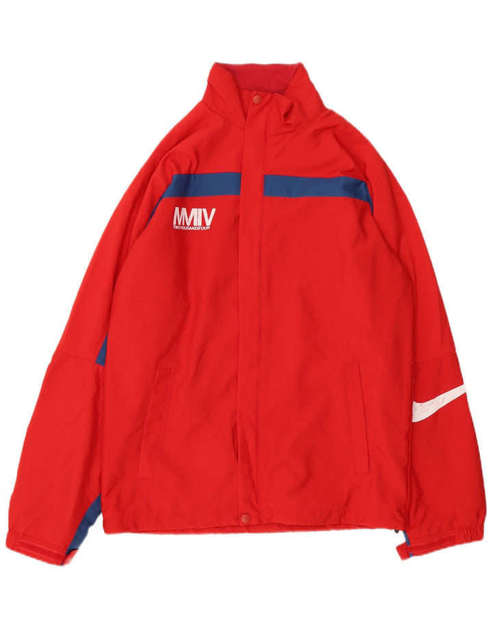 Nike Chaqueta impermeable gráfica para hombre UK 36 Small Rojo Colorblock Poliéster