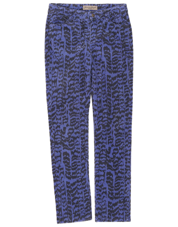 Yessica Pantalones de pana para mujer UK 12 Medium W28 L31 Estampado animal azul