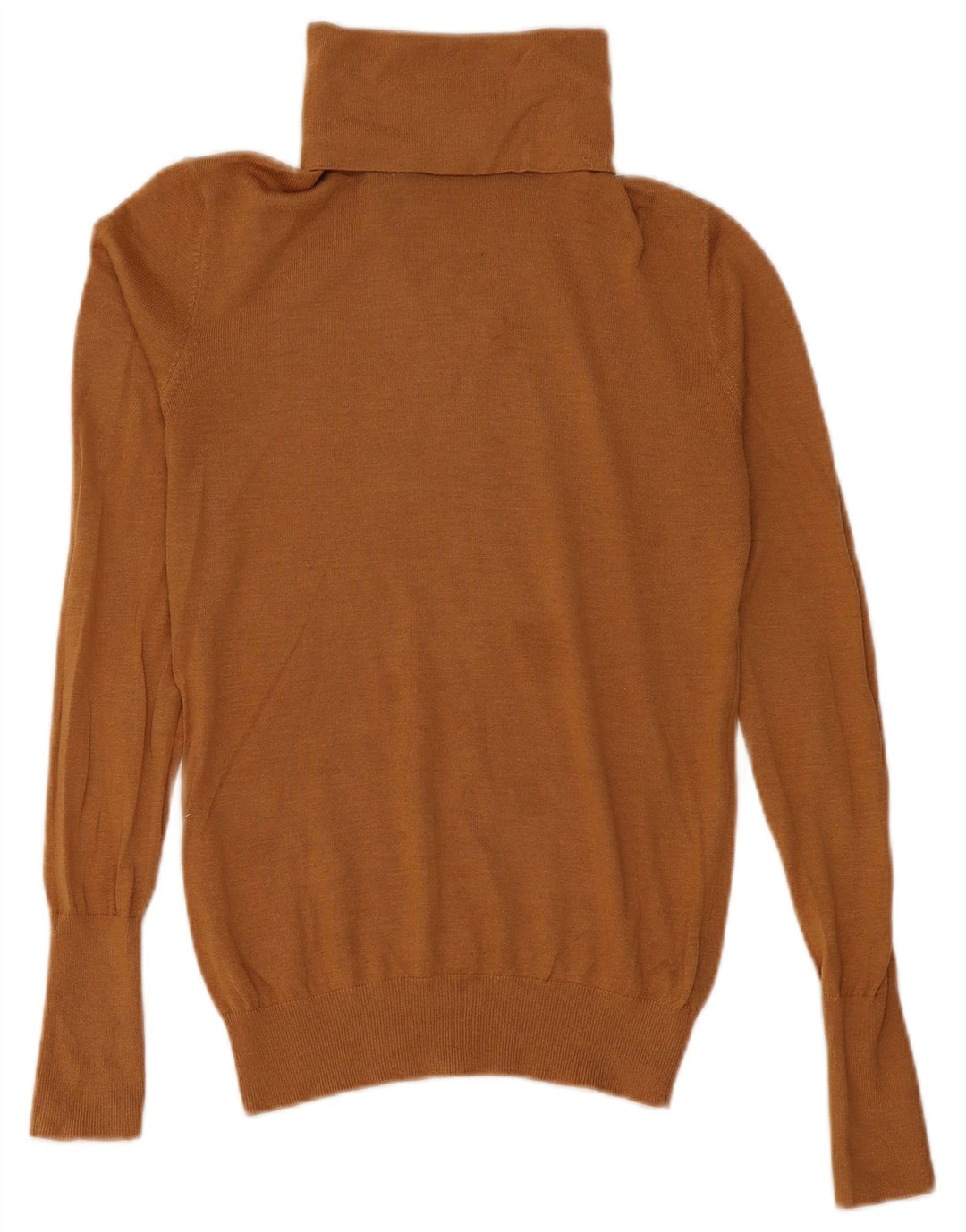Zara - Jersey con cuello vuelto para mujer, talla 42, color marrón medio, modal