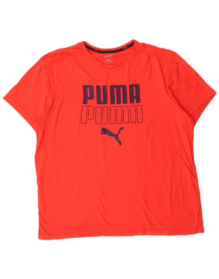PUMA Camiseta gráfica para hombre Top 2XL Algodón rojo