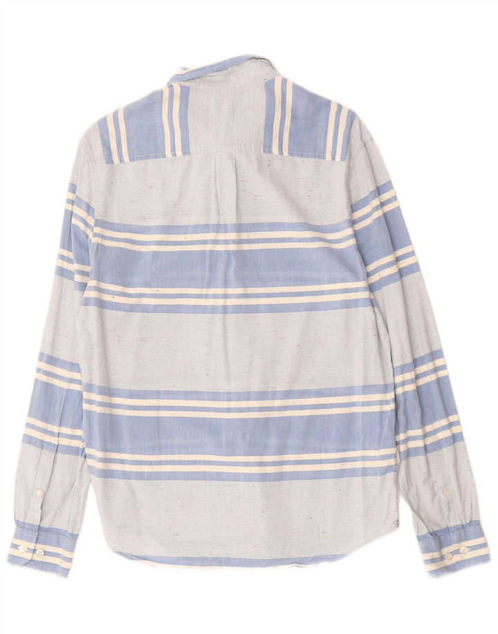 PENGUIN Camisa Heritage Slim Fit de algodón a rayas azul medio para hombre