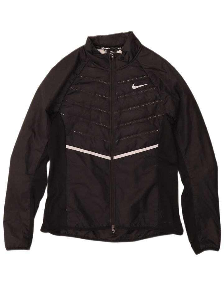 Chaqueta NIKE Racer para mujer UK 12 Mediana Negro Poliéster