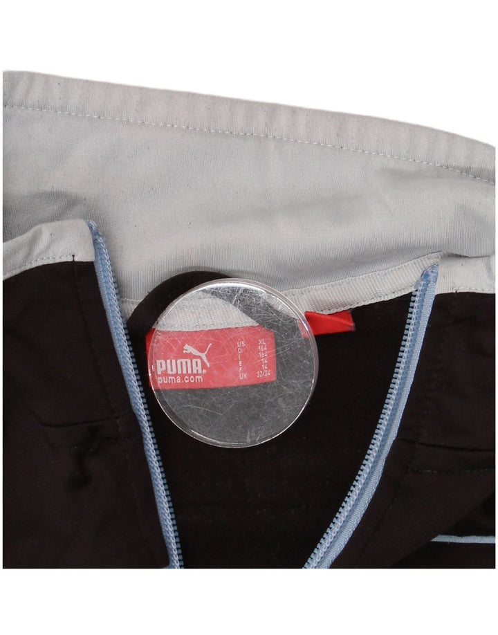 PUMA Chaqueta de chándal con gráfico para niños 13-14 años, color negro