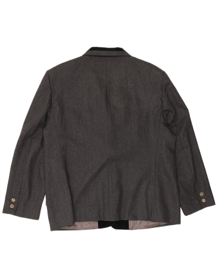 Roccobarocco Chaqueta tipo blazer de 3 botones para mujer UK 40 XL Lana color block gris