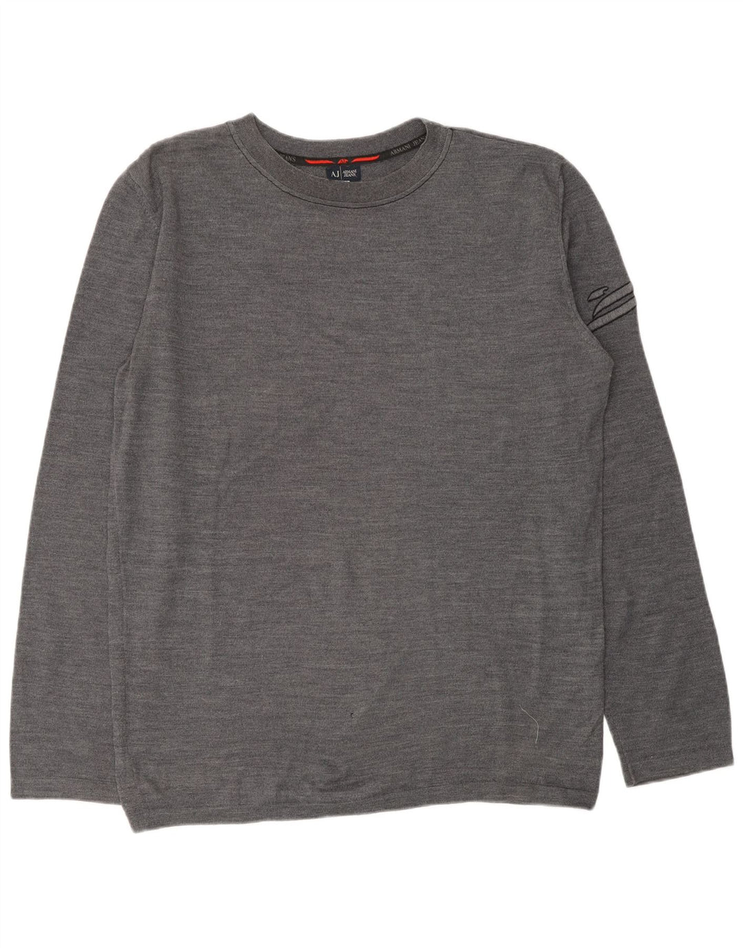 ARMANI JEANS Jersey de cuello redondo para hombre 2XL Lana gris
