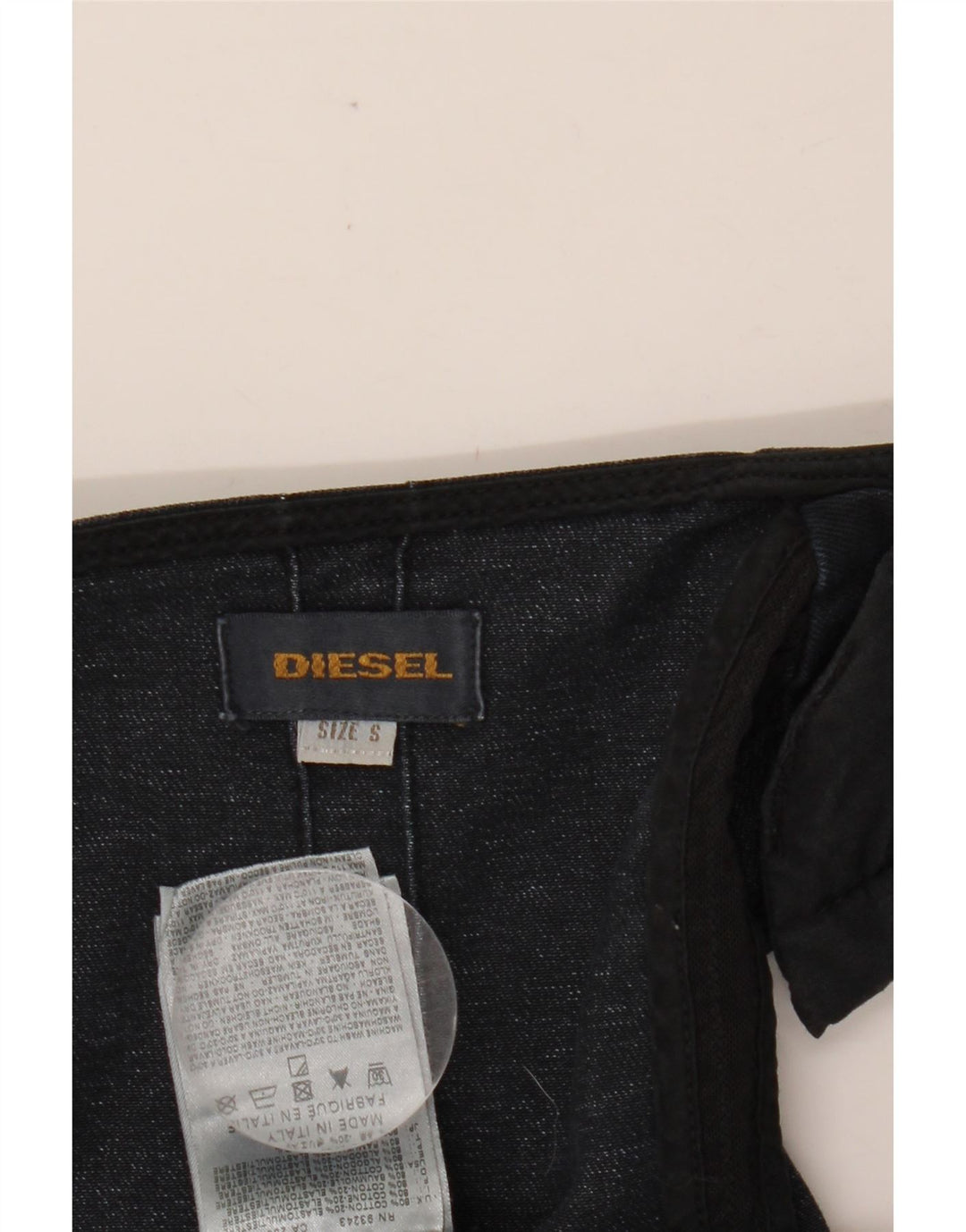 DIESEL Mono vaquero sin mangas para mujer UK 8 Small Azul marino Algodón