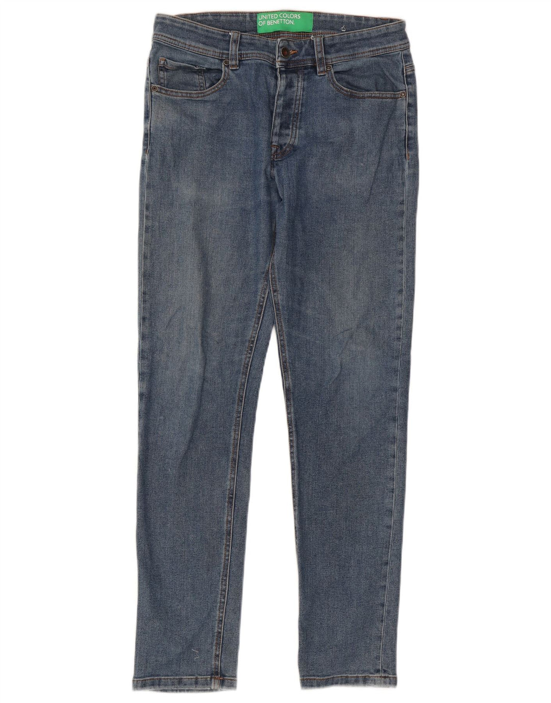 Benetton Vaqueros Slim Hombre W31 L30 Algodón Azul