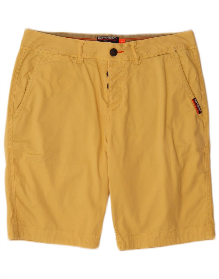 Superdry Pantalones cortos chinos para hombre W33 Algodón amarillo grande