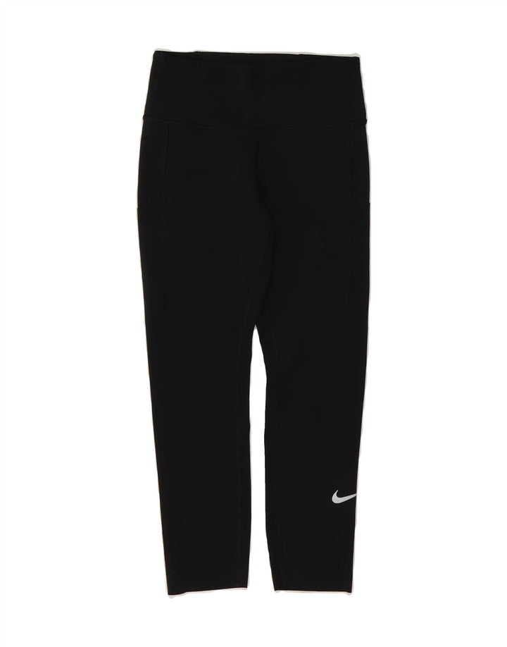 NIKE Womens Dri Fit Leggings UK 10 Small  Black Polyester Vintage Nike and Second-Hand Nike from Messina Hembry 
