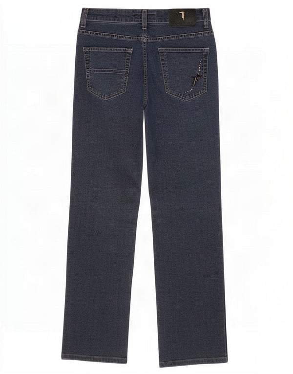Vaqueros Trussardi Mujer Rectos W26 L27 Azul Marino Algodón