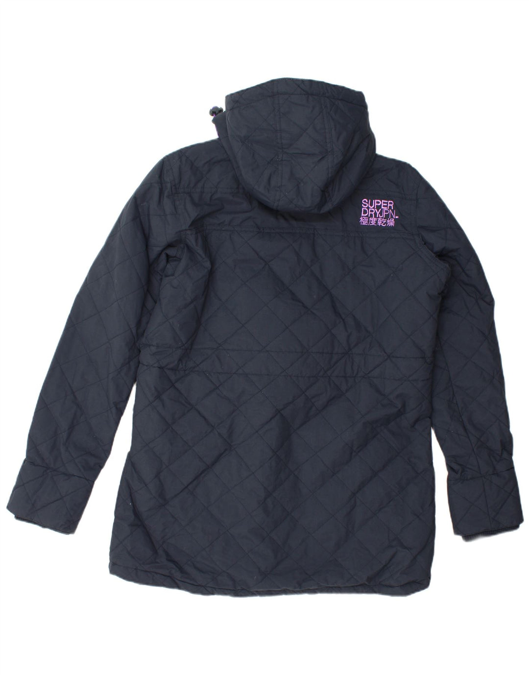 SUPERDRY Parka con capucha Windparka para mujer UK 40 XL Nylon azul marino
