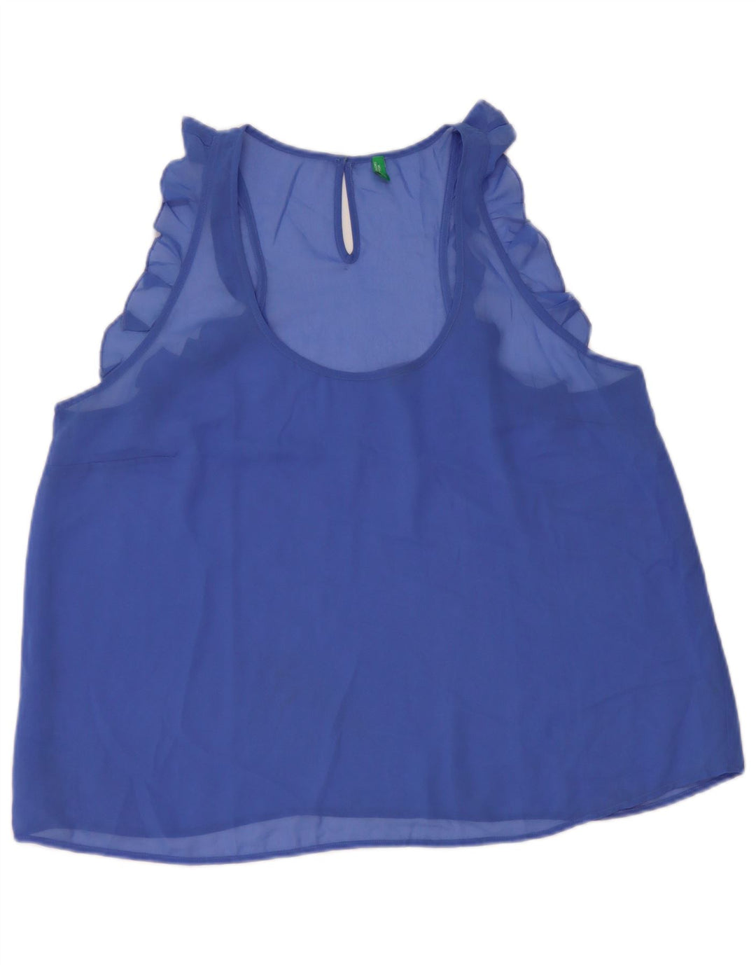 Benetton Blusa Sin Mangas para Mujer UK 46 Large Azul