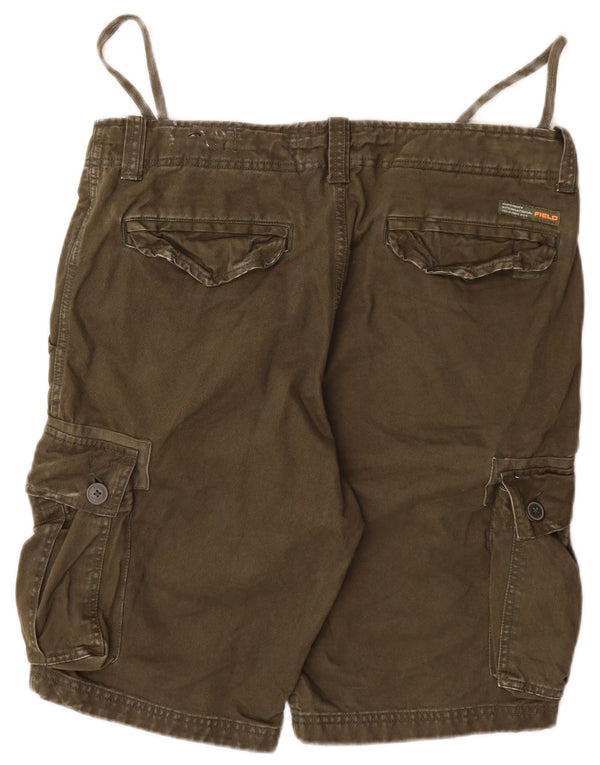 Superdry Shorts Cargo Para Hombre W34 Large Khaki Cotton Army