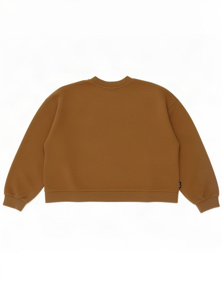 Vans - Sudadera extragrande con gráfico para mujer, talla 40, talla grande, algodón marrón