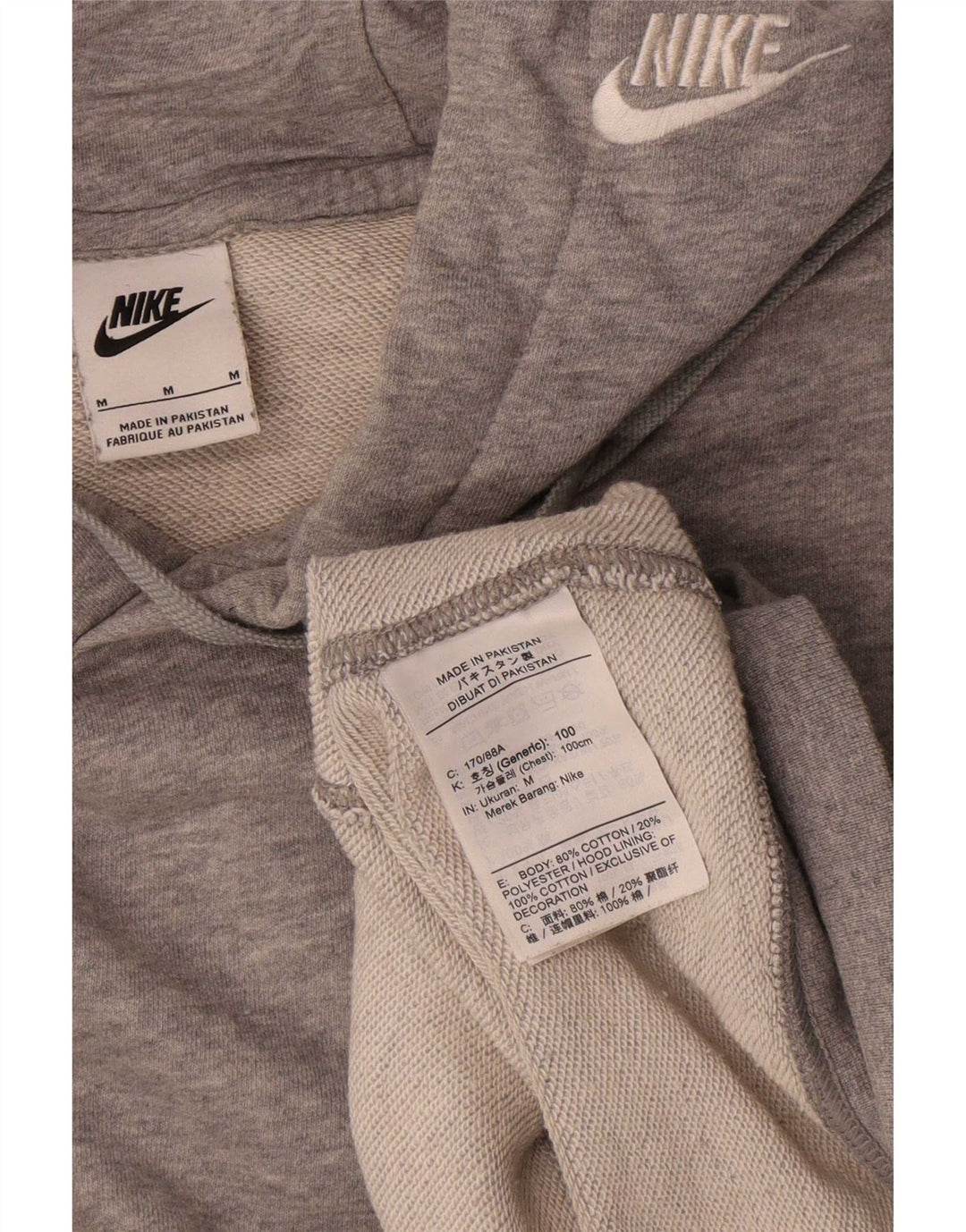 Sudadera Con Capucha Nike Hombre Gris Medio Algodón
