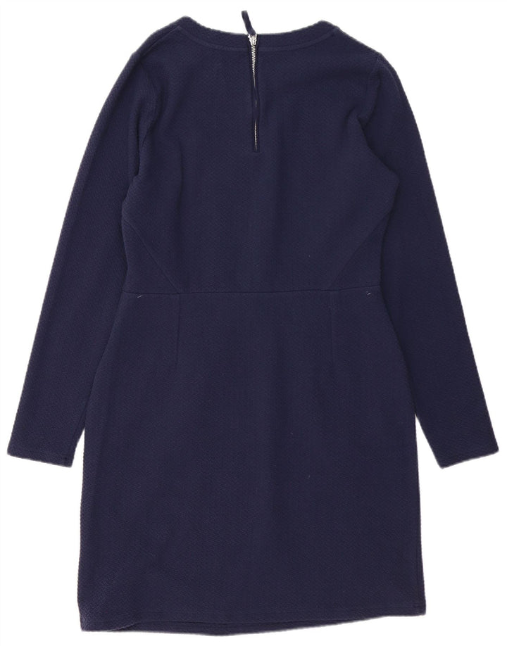 JOULES Vestido tubo de manga larga para mujer UK 40 Algodón azul marino mediano