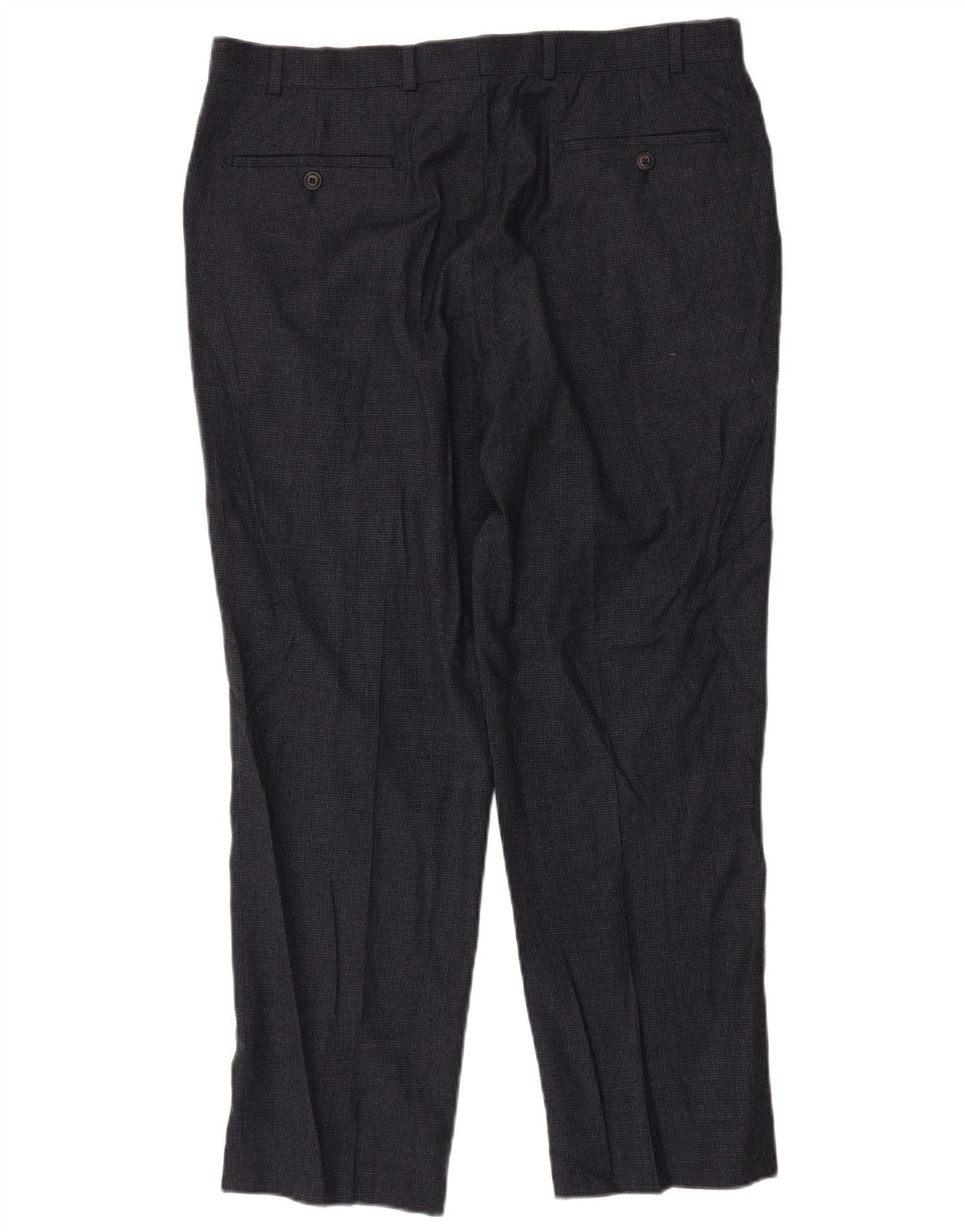 Marks & Spencer Pantalones de traje a medida para hombre W36 L29 gris pata de gallo