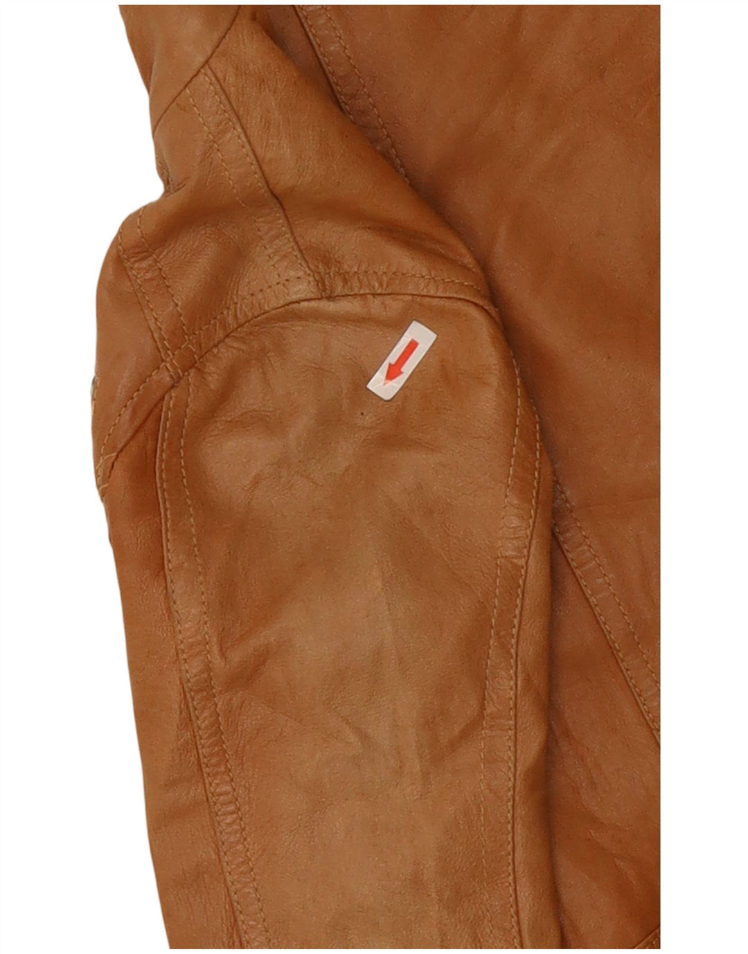 XETRA Chaqueta motera de cuero para mujer UK 8 Small Beige