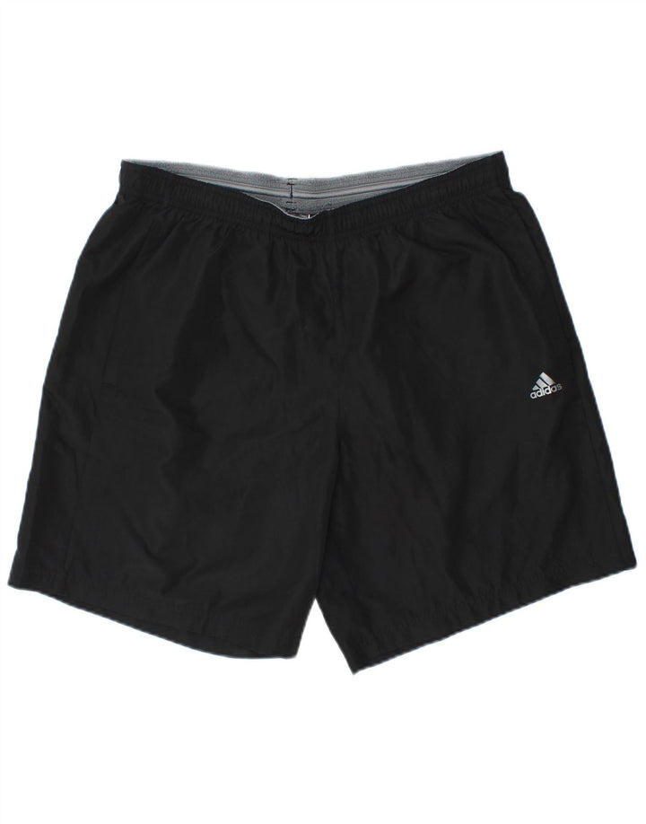 ADIDAS Pantalones cortos deportivos Climalite para hombre Poliéster negro grande