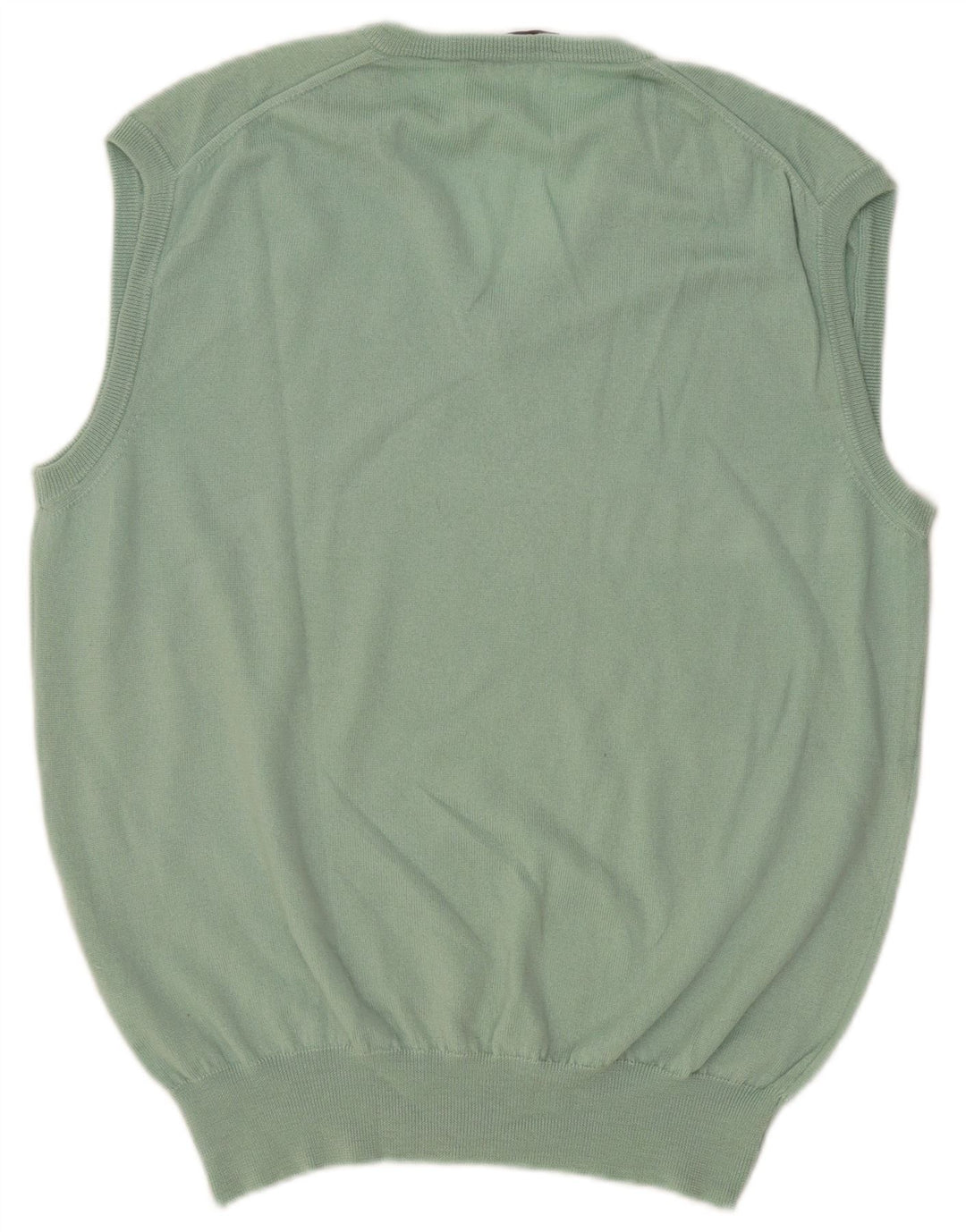 Cacharel Hombre Chaleco Tank Top Grande Verde Lana Virgen