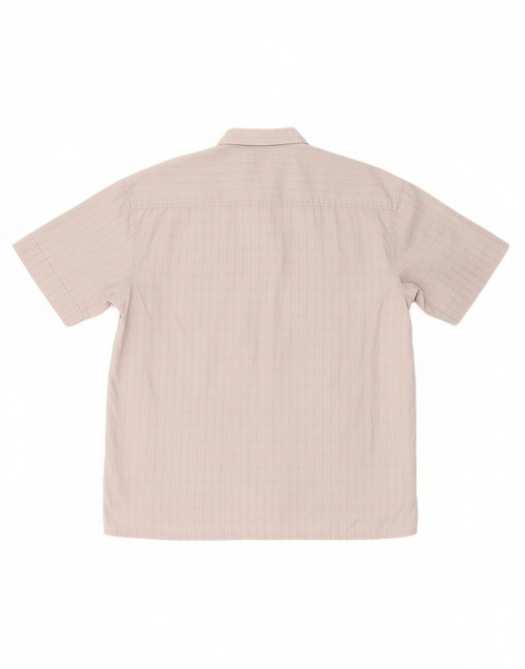CAMEL ACTIVE Mens Short Sleeve Shirt Large Grey Check Cotton