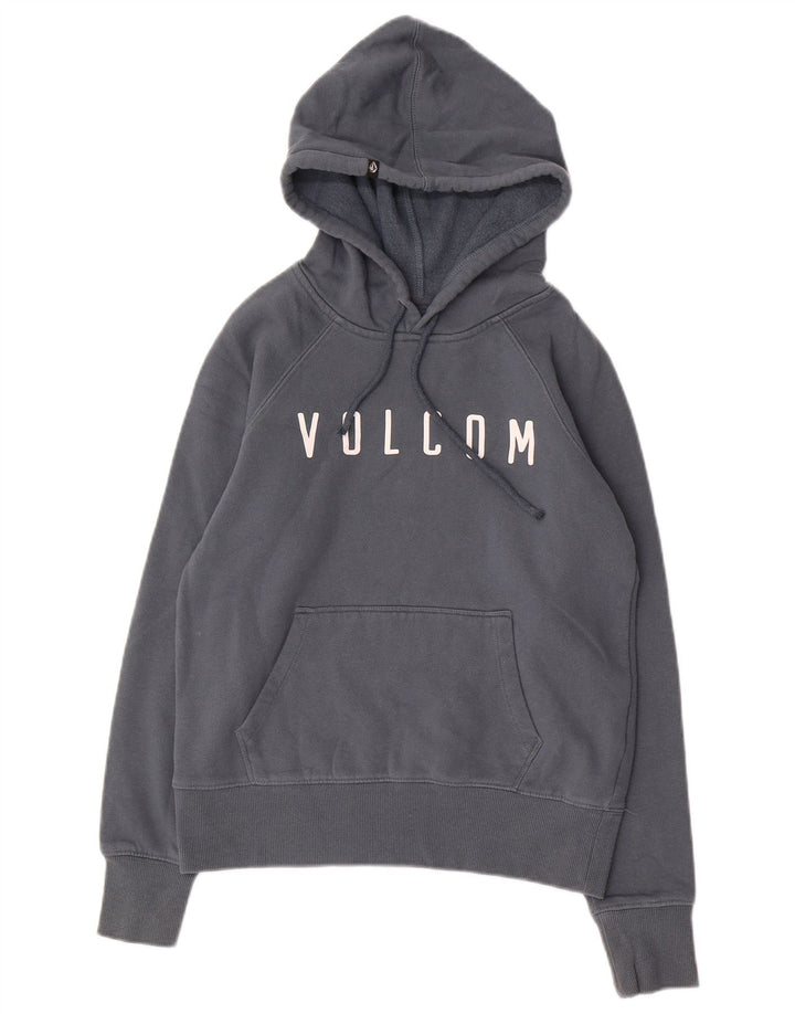 VOLCOM Sudadera con capucha gráfica para niños 7-8 años XS Gris Algodón