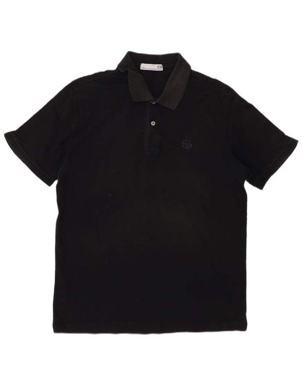 Sergio Tacchini Polo para hombre IT 50 Medium Negro