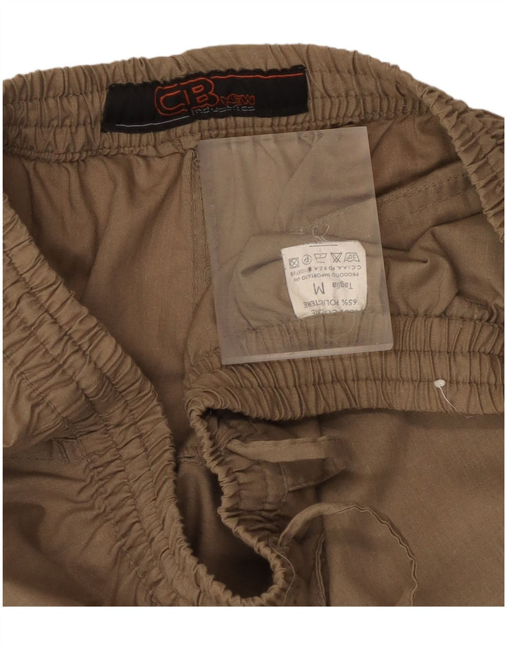 Vintage mujer pantalones cargo rectos medio W30 L31 algodón beige