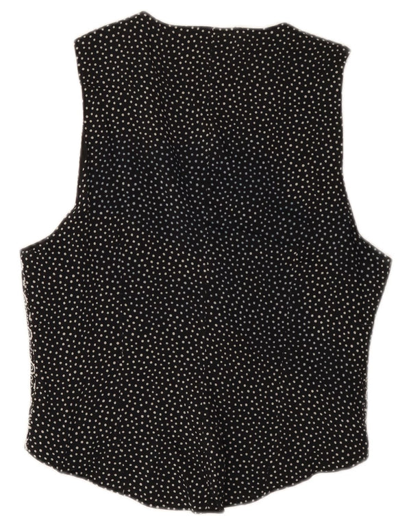 Chaleco vintage para mujer IT 46 Grande Negro Geométrico