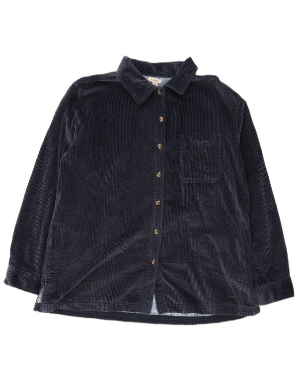 L.L.Bean Camisa de pana para hombre Grande Algodón azul marino