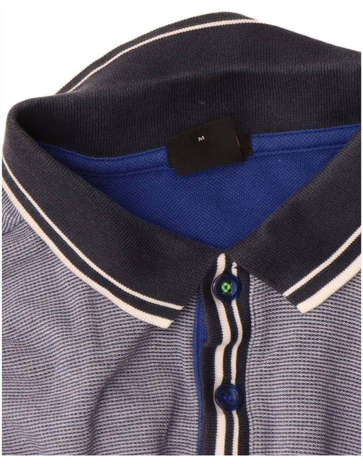 Hugo Boss Hombre | Polo de corte regular de algodón a rayas azul medio