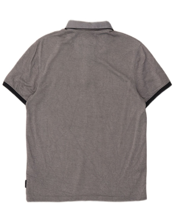 Ted Baker Polo para hombre talla 3 mediano azul marino modal