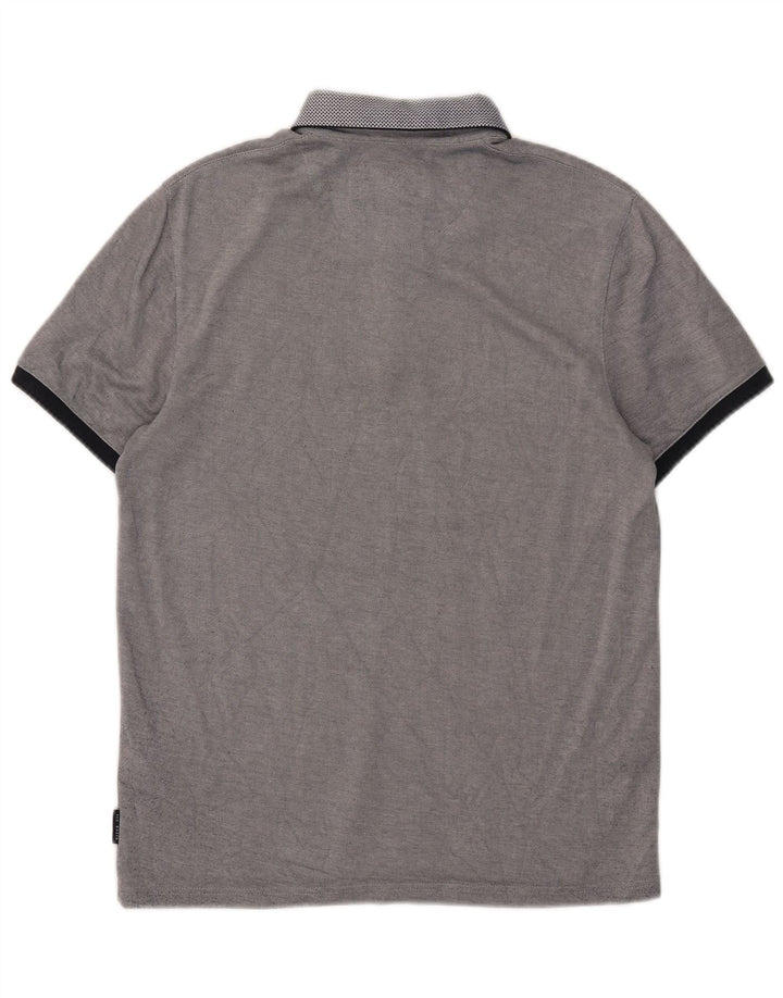 Ted Baker Polo para hombre talla 3 mediano azul marino modal