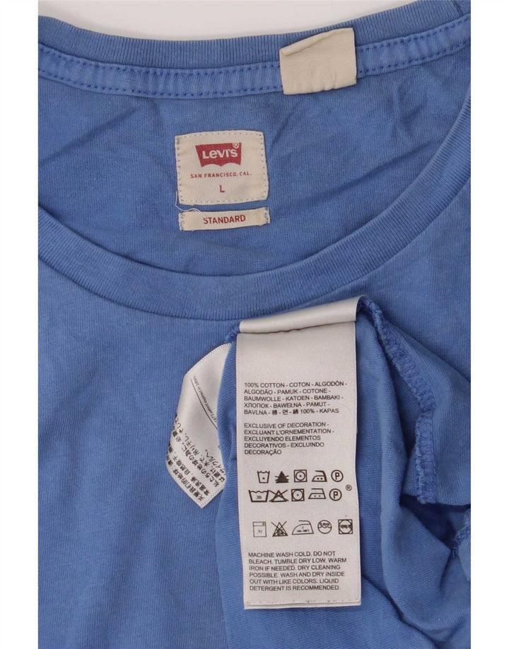Levi's Camiseta estándar para hombre Top grande de algodón azul