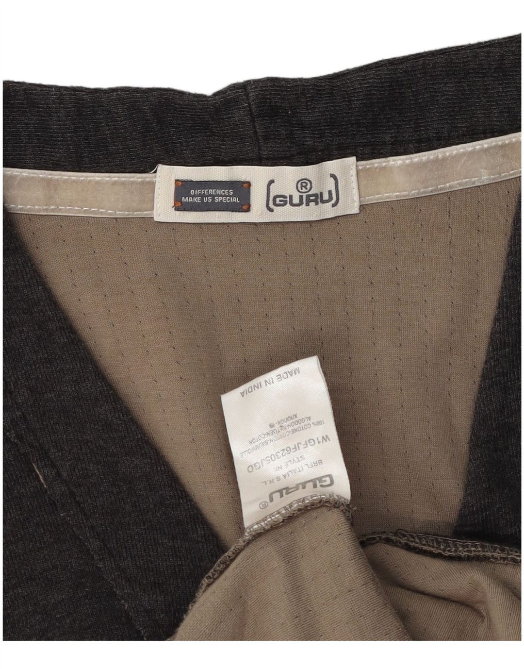 Guru Cárdigan para hombre pequeño de algodón gris