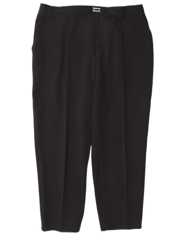 Marks & Spencer Pantalones Cortos Cónicos para Mujer UK 20 2XL W36 L26 Negro
