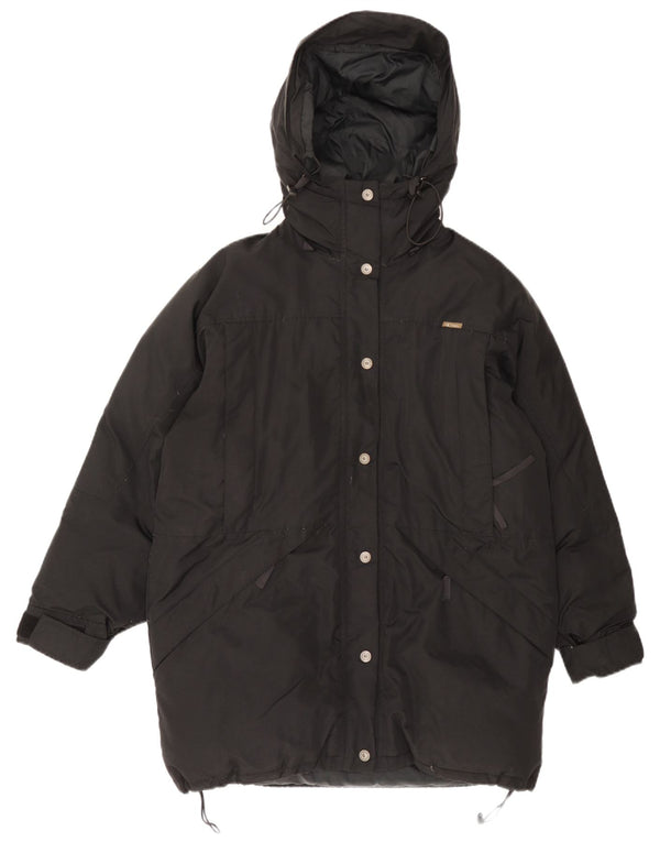Calvin Klein Abrigo acolchado extragrande con capucha para mujer UK 10 Small Black Nylon