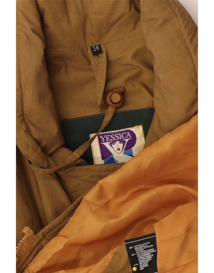 Yessica Gabardina extragrande para mujer EU 38 Algodón color block medio caqui
