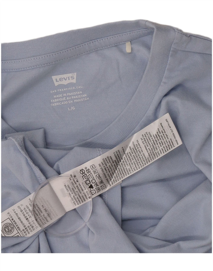 Levi's Camiseta para mujer Top UK 46 Large Azul Algodón