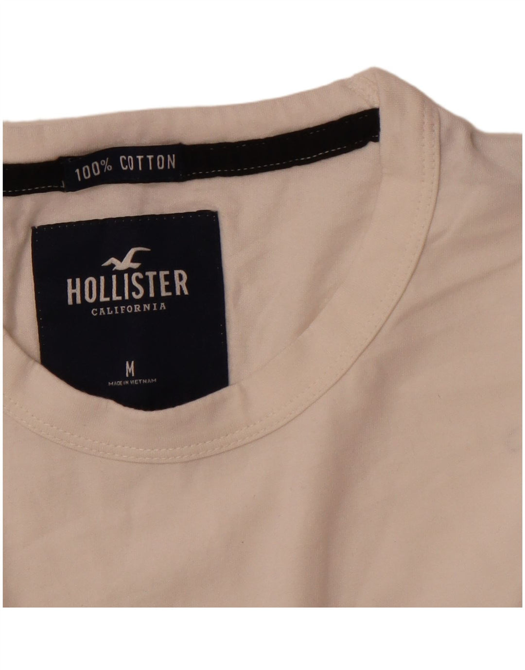 HOLLISTER Top gráfico de manga larga de algodón blanco medio con bloques de color para hombre