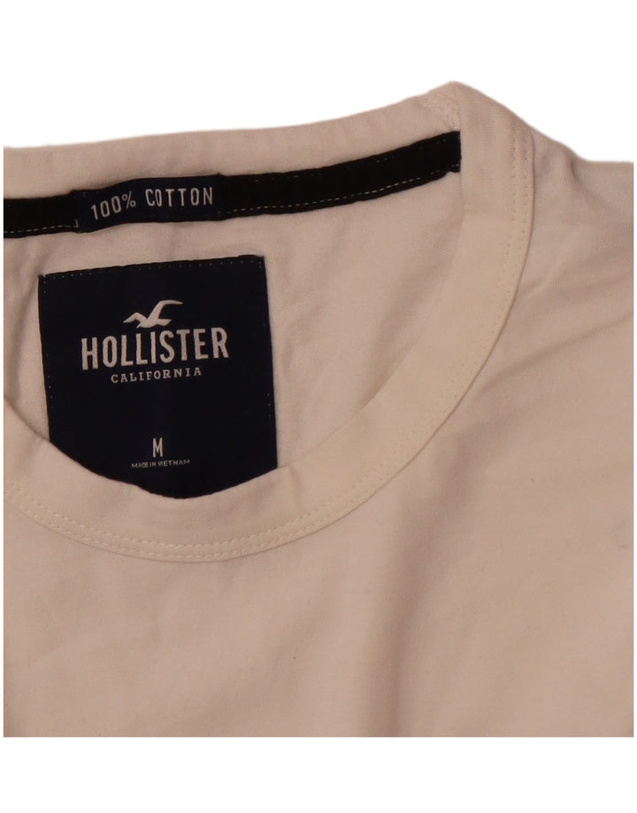 HOLLISTER Top gráfico de manga larga de algodón blanco medio con bloques de color para hombre
