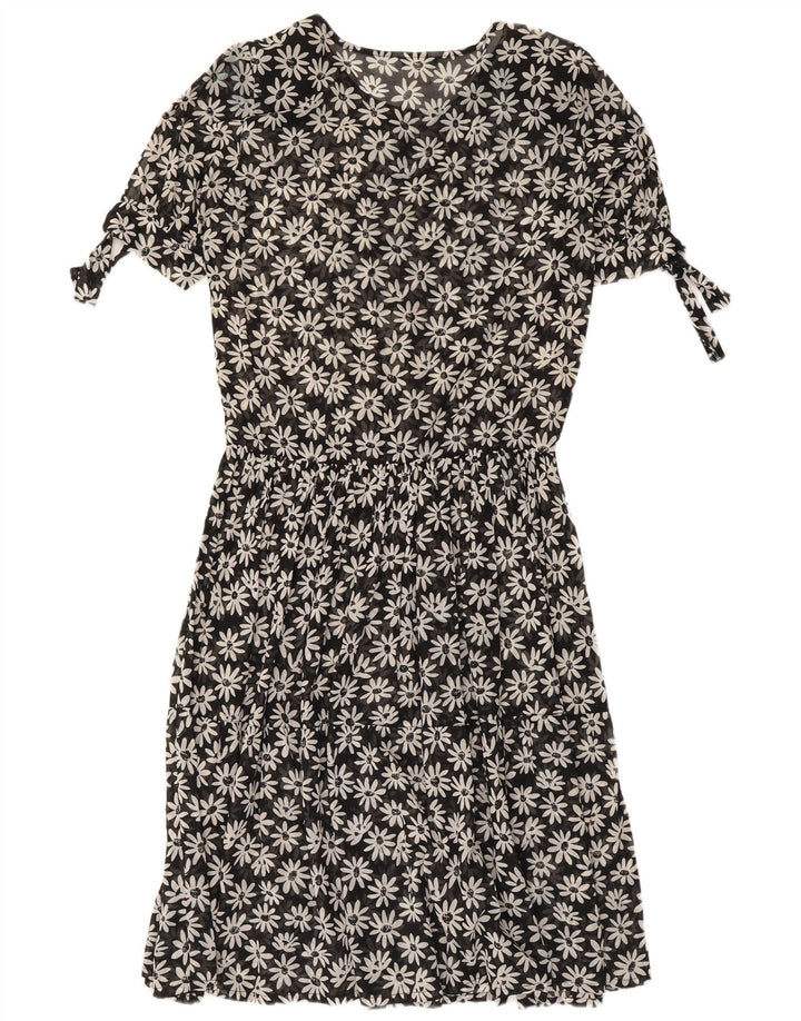 DONNA MIZAR Vestido largo para mujer IT 44 Algodón floral negro mediano