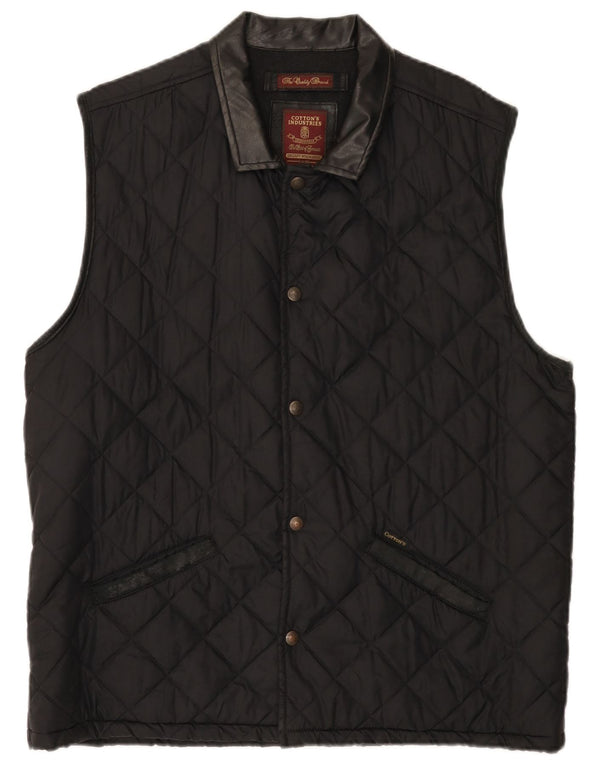 Cotton's Industries Chaleco acolchado para hombre UK 38 Medium Negro