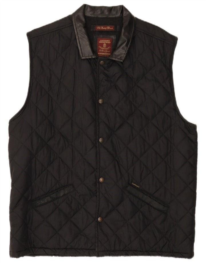 Cotton's Industries Chaleco acolchado para hombre UK 38 Medium Negro