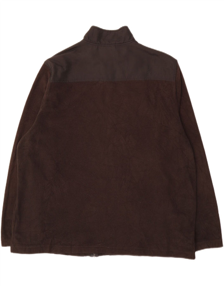 STARTER Mens Fleece Jacket UK 44 2XL Brown Polyester Vintage Starter and Second-Hand Starter from Messina Hembry 