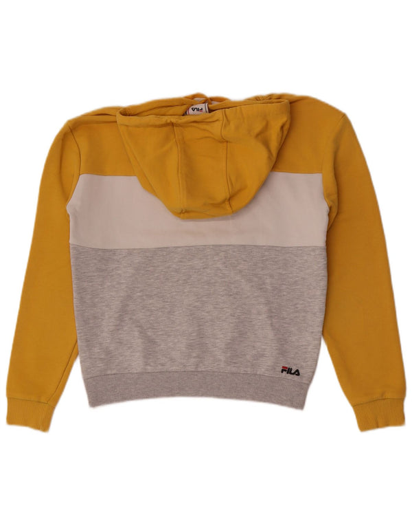 Fila Jersey con capucha gráfica para mujer UK 6 XS Bloque de color multicolor