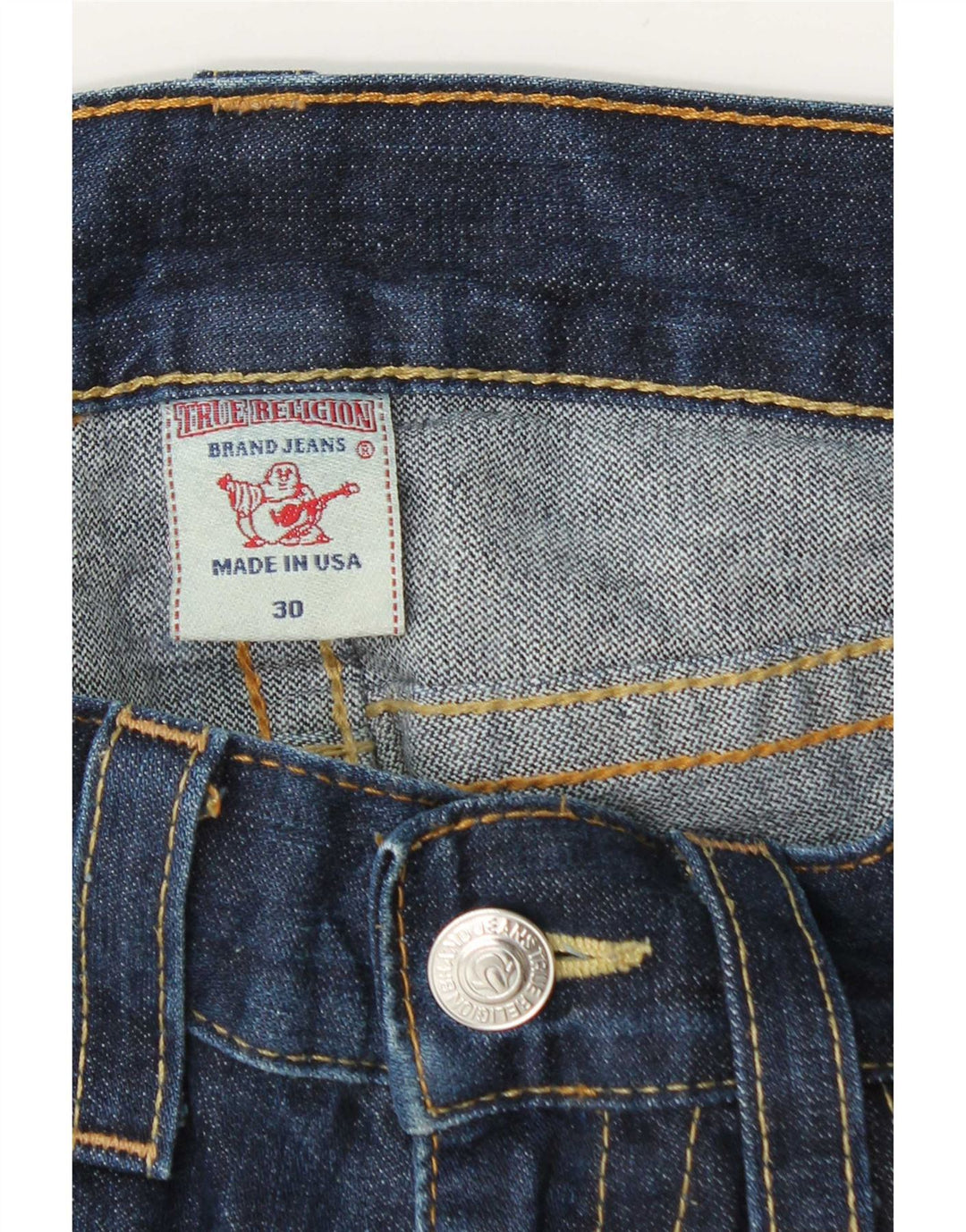 True Religion Vaqueros rectos para hombre W30 L31 Algodón azul