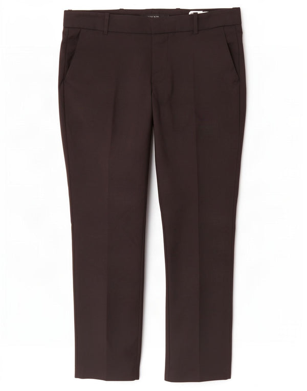 Zara Mujer Pantalón Chino Recto Grande W30 L28 Algodón Negro