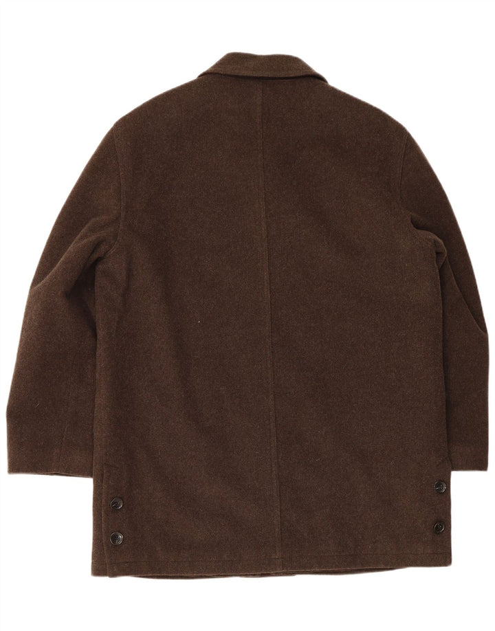 Tagliente Abrigo para hombre IT 50 Large Marrón Lana virgen