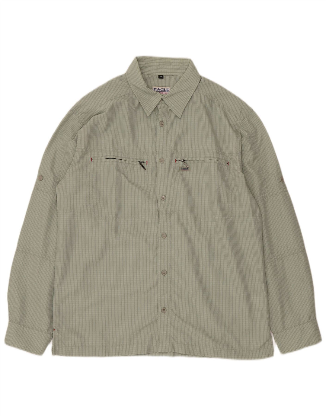 Camisa VINTAGE Hombre Poliamida Vichy Verde Medio